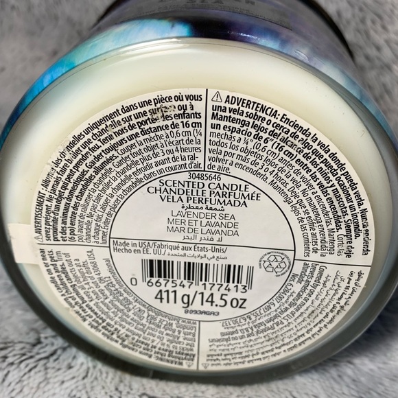 Lavender Sea 3-Wick Candle from Bath & Body Works (2018) BBW - Picture 3 of 3